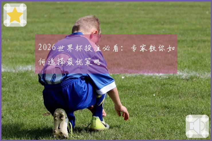 2026世界杯投注必看：专家教你如何选择最优策略